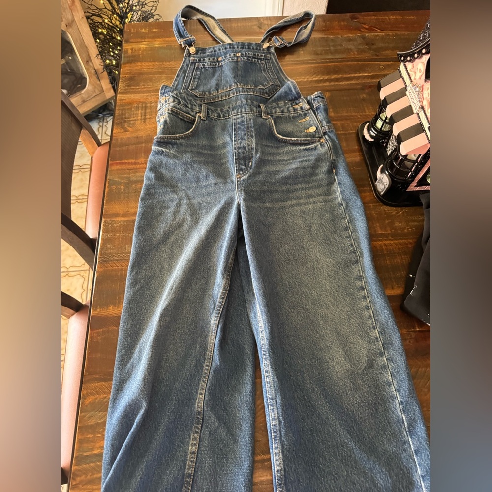 We The Free Blue Denim Straps